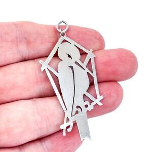 Cut-Out Bird Pendant | Estate Sterling Silver 925